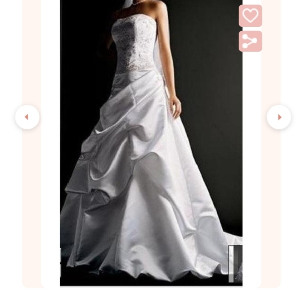 Never Worn Oleg Cassini Wedding Dress Sz 14 - Picture 4 of 16